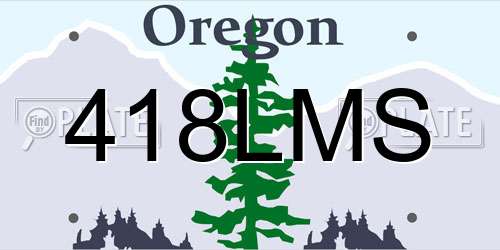 418LMS Oregon License Plate