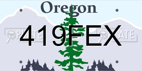 419FEX Oregon License Plate