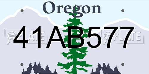 41AB577 Oregon License Plate