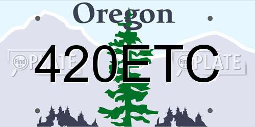 420ETC Oregon License Plate