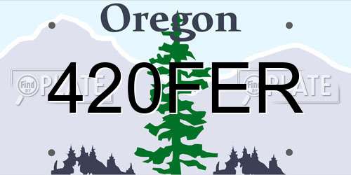 420FER Oregon License Plate