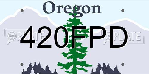 420FPD Oregon License Plate