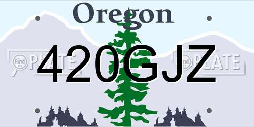420GJZ Oregon License Plate