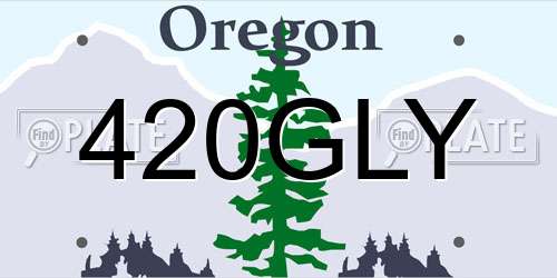 420GLY Oregon License Plate