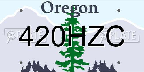 420HZC Oregon License Plate