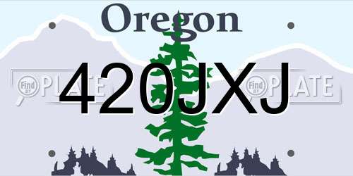 420JXJ Oregon License Plate