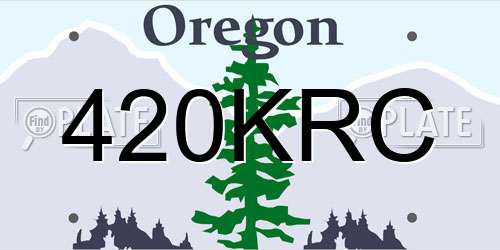 420KRC Oregon License Plate