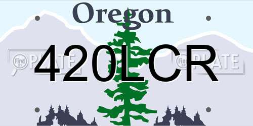 420LCR Oregon License Plate