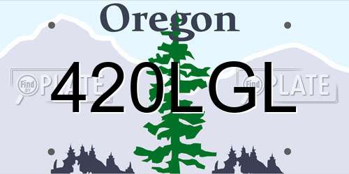 420LGL Oregon License Plate