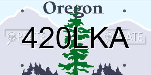 420LKA Oregon License Plate