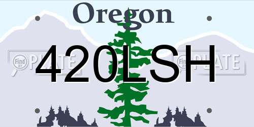 420LSH Oregon License Plate