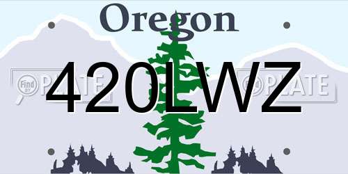 420LWZ Oregon License Plate