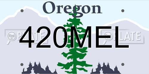 420MEL Oregon License Plate
