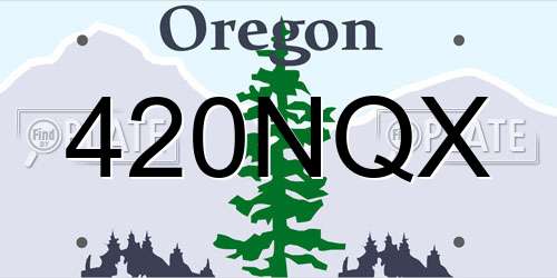 420NQX Oregon License Plate