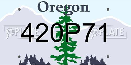 420P71 Oregon License Plate