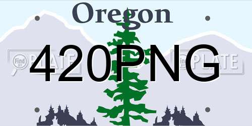 420PNG Oregon License Plate