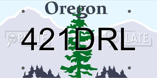 421DRL Oregon License Plate