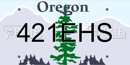 421EHS Oregon License Plate