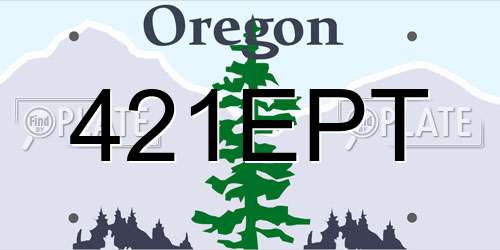 421EPT Oregon License Plate