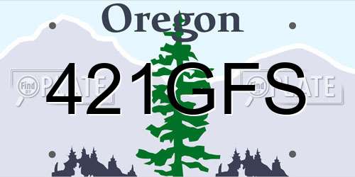 421GFS Oregon License Plate