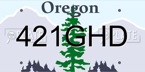 421GHD Oregon License Plate