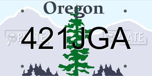 421JGA Oregon License Plate