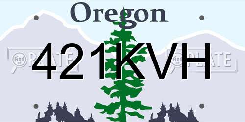421KVH Oregon License Plate