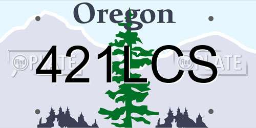 421LCS Oregon License Plate