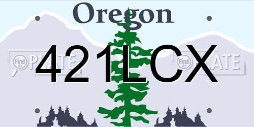 421LCX Oregon License Plate