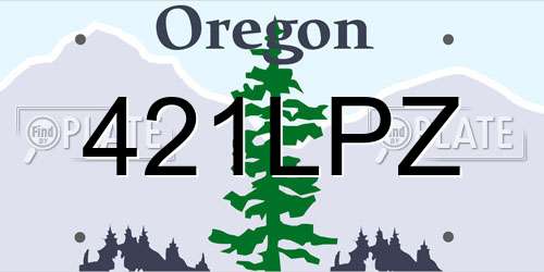 421LPZ Oregon License Plate