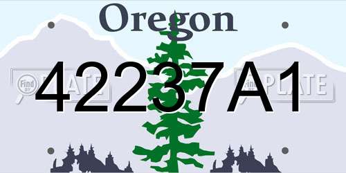 42237A1 Oregon License Plate