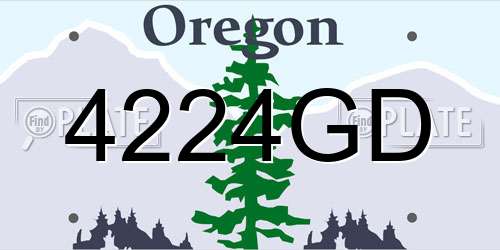 4224GD Oregon License Plate