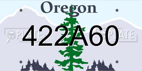 422A60 Oregon License Plate