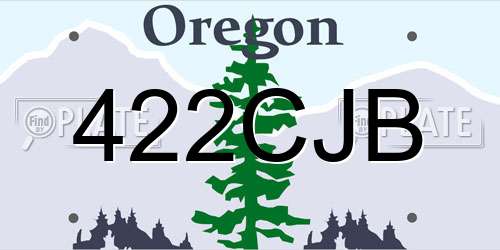 422CJB Oregon License Plate