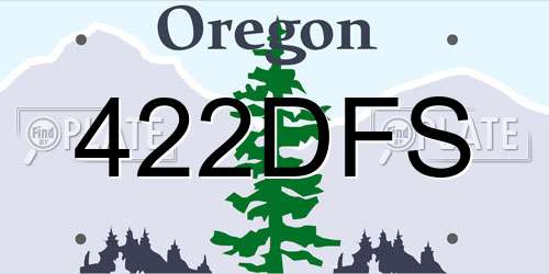 422DFS Oregon License Plate
