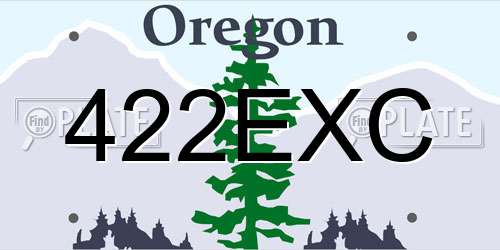 422EXC Oregon License Plate