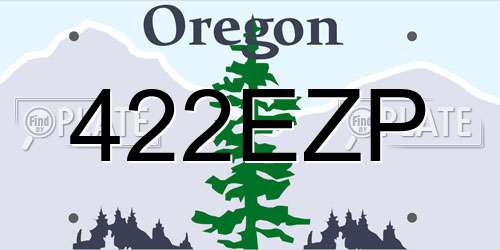 422EZP Oregon License Plate