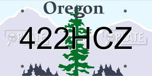 422HCZ Oregon License Plate