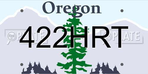 422HRT Oregon License Plate
