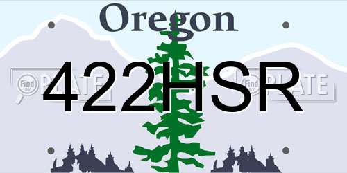 422HSR Oregon License Plate