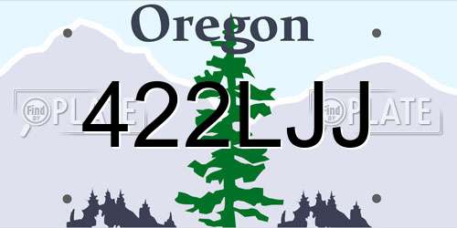 422LJJ Oregon License Plate