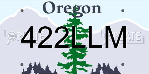 422LLM Oregon License Plate