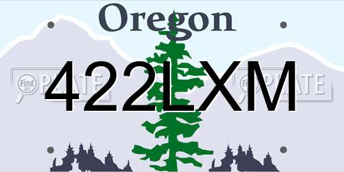 422LXM Oregon License Plate