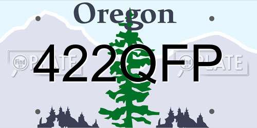 422QFP Oregon License Plate