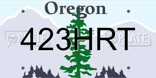 423HRT Oregon License Plate