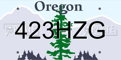 423HZG Oregon License Plate