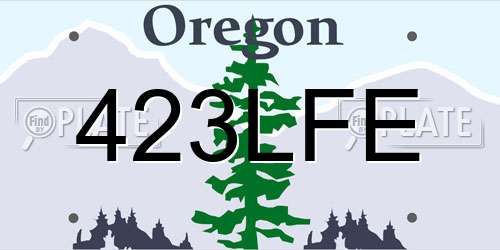 423LFE Oregon License Plate