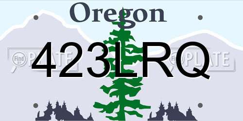 423LRQ Oregon License Plate