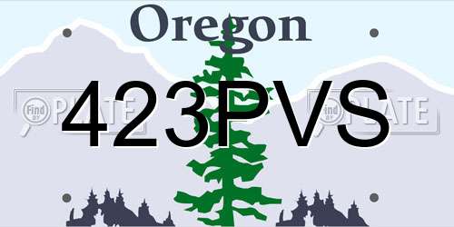 423PVS Oregon License Plate
