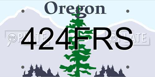 424FRS Oregon License Plate